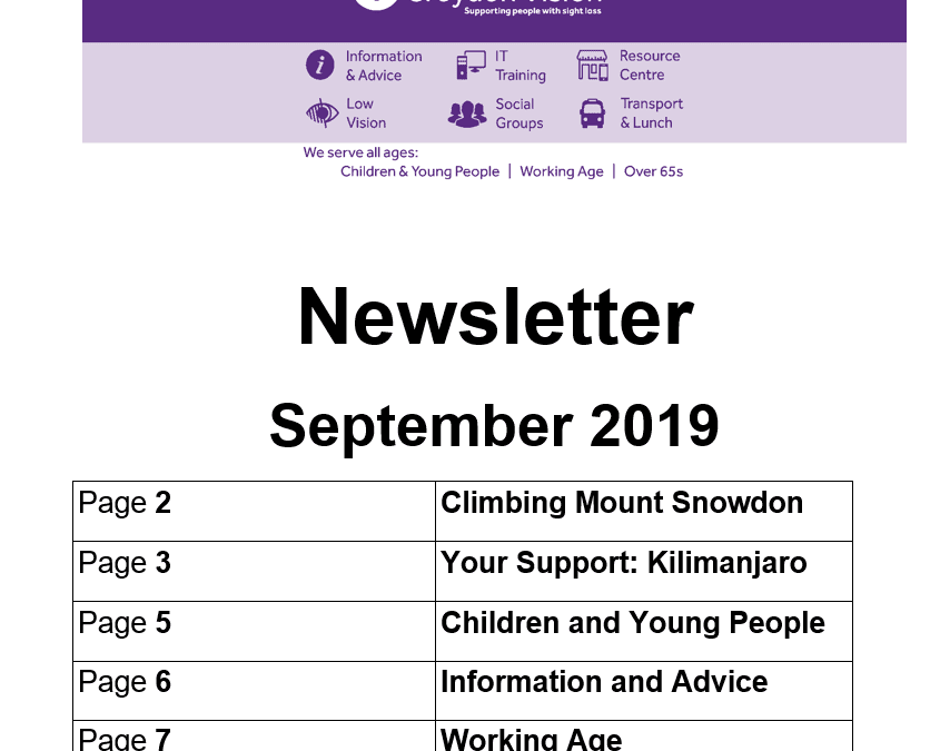 Croydon Vision Newsletter September 2019