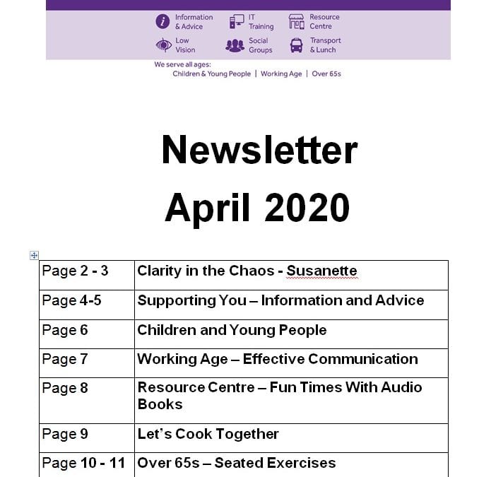 April Newsletter 2020
