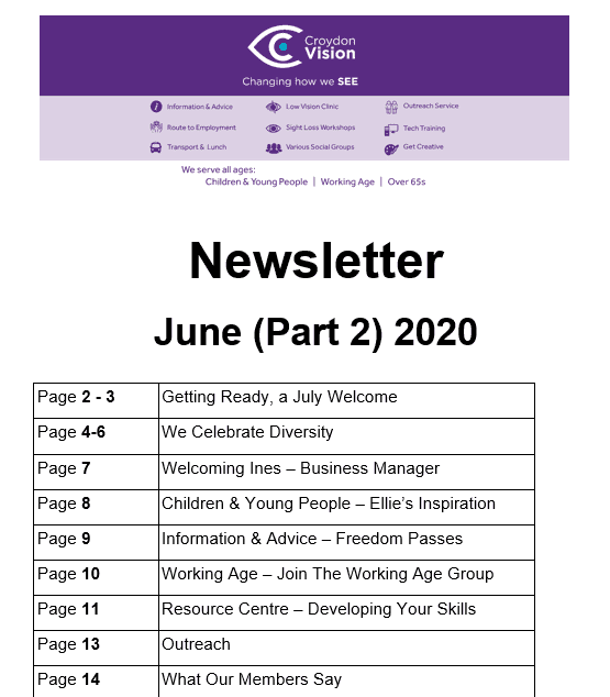 June (Part 2) Newsletter 2020