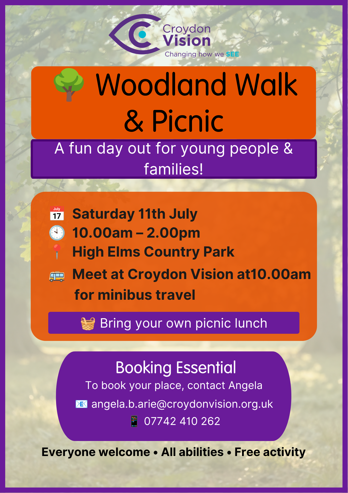 Woodland Walk and Picnic Poster